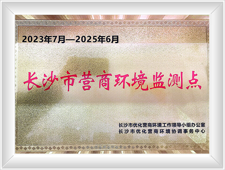 長沙市營商環(huán)境監(jiān)測點
